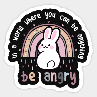 Bunny Rabbit Be Angry Sticker